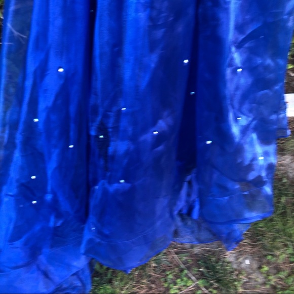 Beautiful Beaded Royal Blue Evening Gown - Picture 7 of 7